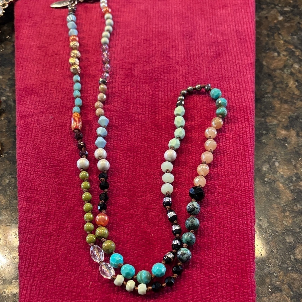 Plunder Multicolor Beaded Necklace with Floral Accents Jewelry Lot - Picture 2 of 5